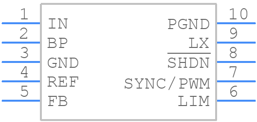 MAX1692EUB+T - Analog Devices - PCB symbol