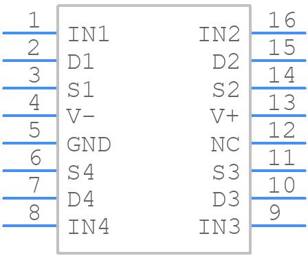 DG308AAK - Vishay - PCB symbol
