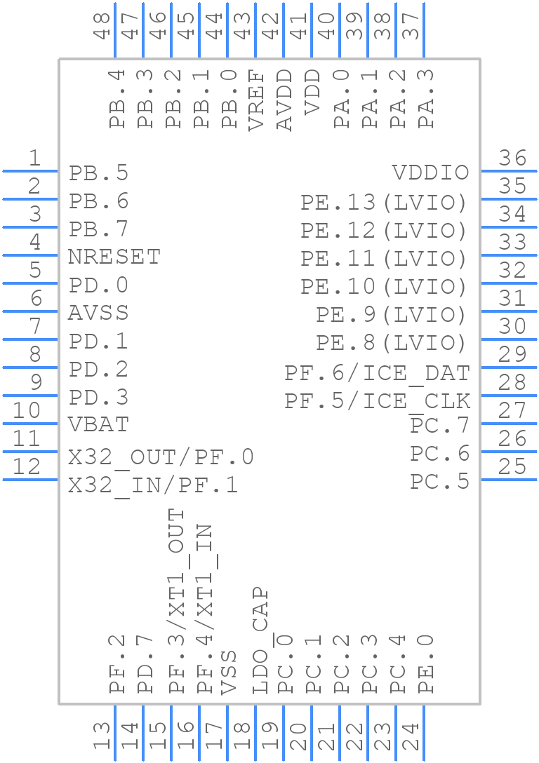 M451LC3AE - Nuvoton - PCB symbol
