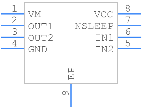 DRV8837DSGT - Texas Instruments - PCB symbol