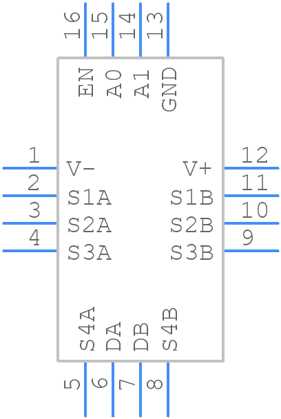 DG509BEN-T1-GE4 - Vishay - PCB symbol
