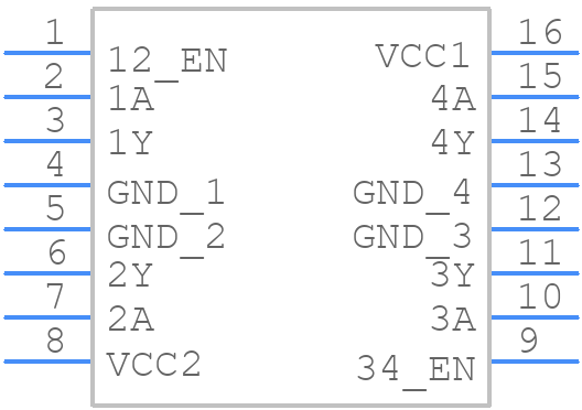 SN754410NEE4 - Texas Instruments - PCB symbol