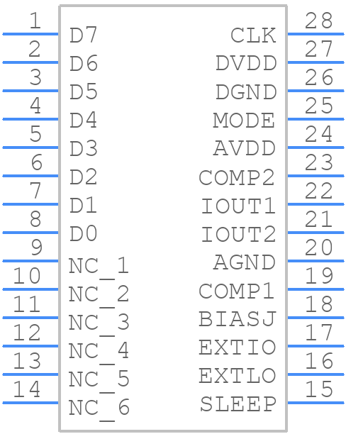 THS5641AIDW - Texas Instruments - PCB symbol