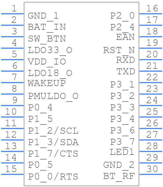 BM78SPP05MC2-0002AA - Microchip - PCB symbol