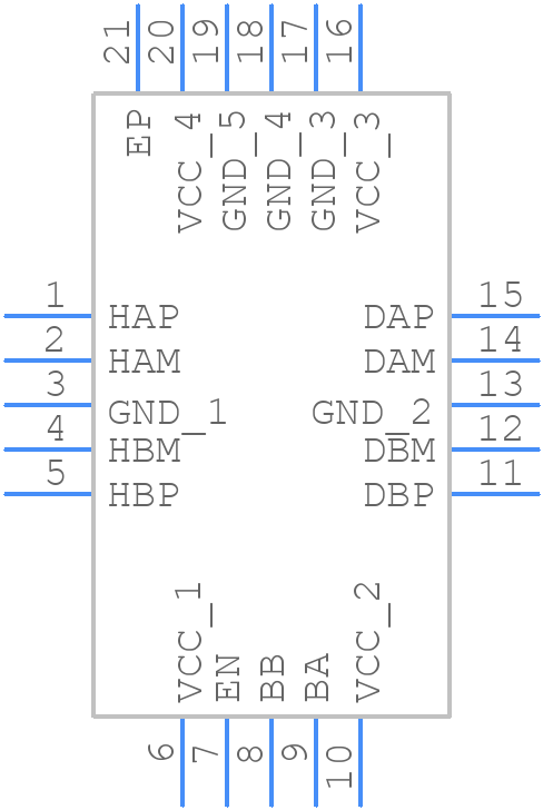 MAX4951CTP+ - Analog Devices - PCB symbol