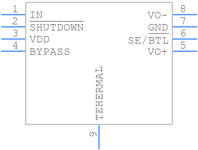 TPA0211DGNR - Texas Instruments - PCB symbol