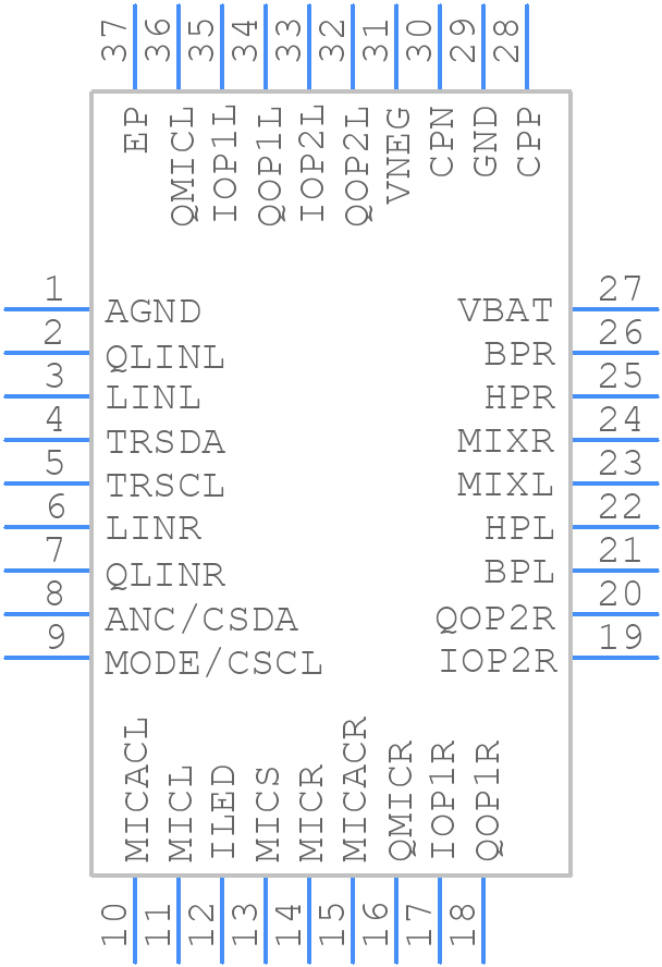 AS3435-EQFM - ams OSRAM - PCB symbol