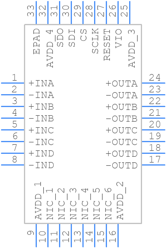 ADA8282WBCPZ - Analog Devices - PCB symbol