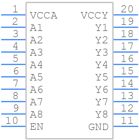 ADG3308BRUZ-REEL - Analog Devices - PCB symbol