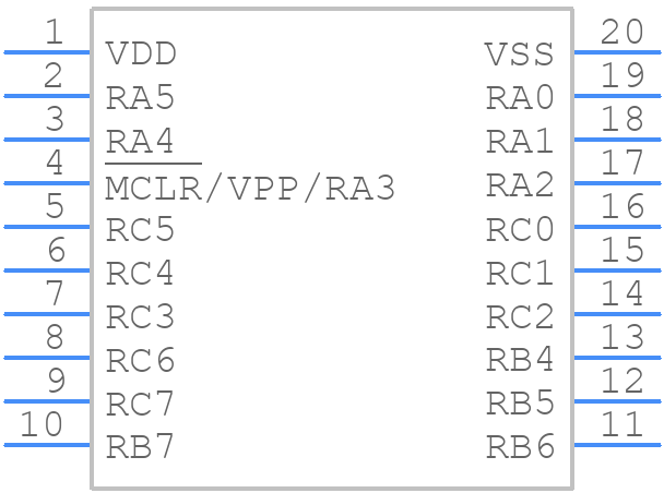 PIC16F18345-I/SS - Microchip - PCB symbol