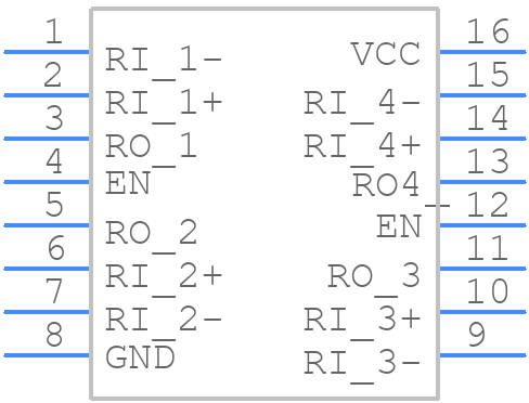 DS26LV32ATMX/NOPB - Texas Instruments - PCB symbol