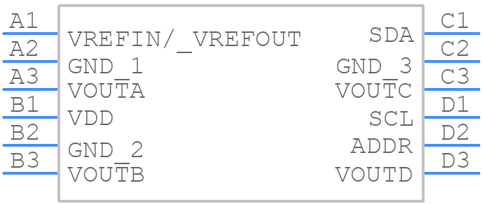 AD5665RBCBZ-1-RL7 - Analog Devices - PCB symbol