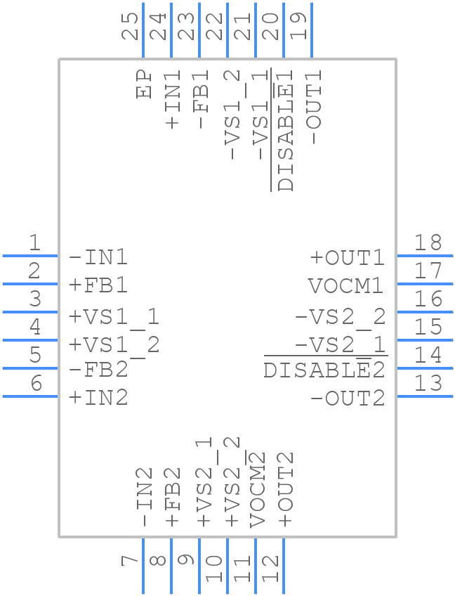 ADA4940-2ACPZ-R7 - Analog Devices - PCB symbol