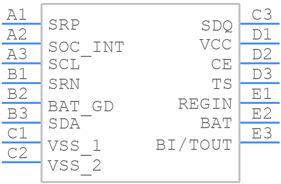 BQ27320YZFT - Texas Instruments - PCB symbol