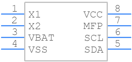 MCP7940N-I/P - Microchip - PCB symbol