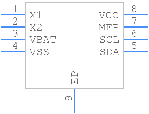 MCP7940NT-I/MNY - Microchip - PCB symbol