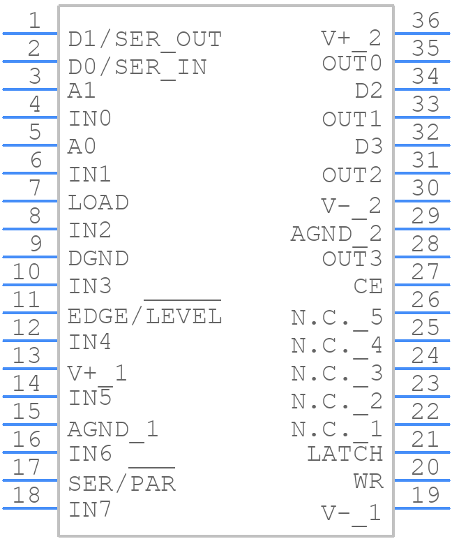 MAX4360EAX+ - Analog Devices - PCB symbol