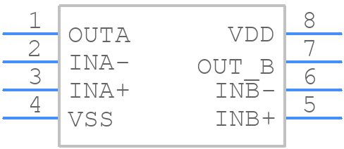 MAX4489AUA+ - Analog Devices - PCB symbol