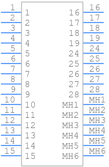 GT8E-24DP-DS - Hirose - PCB symbol