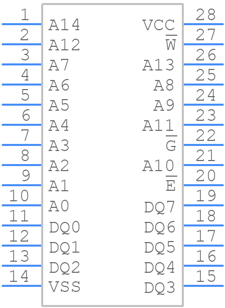 U62256AS2C07LLG1 - Alliance Memory - PCB symbol