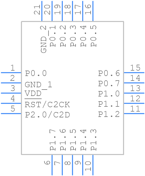 C8051F336-GMR - Silicon Labs - PCB symbol