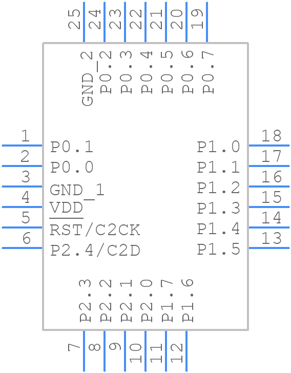 C8051F338-GM - Silicon Labs - PCB symbol