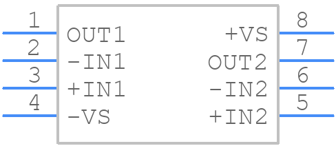 AD8022AR - Analog Devices - PCB symbol