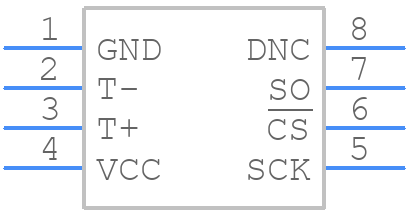 MAX31855RASA+ - Analog Devices - PCB symbol