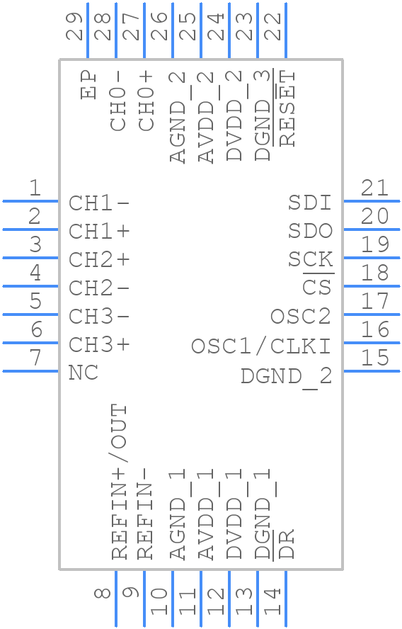 MCP3912A1-E/MQ - Microchip - PCB symbol