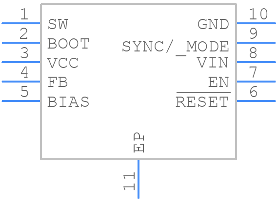 LM53601MQDSXTQ1 - Texas Instruments - PCB symbol