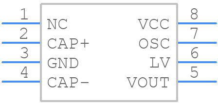 TL7660CP - Texas Instruments - PCB symbol