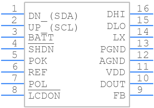MAX1620EEE+T - Analog Devices - PCB symbol