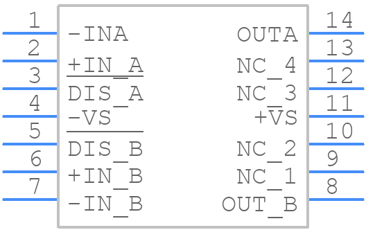 OPA2690I-14D - Texas Instruments - PCB symbol