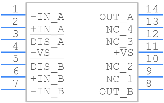 OPA2691I-14D - Texas Instruments - PCB symbol