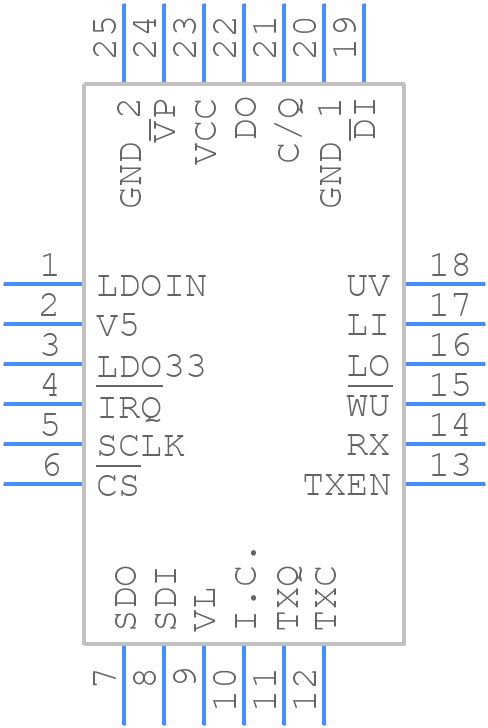 MAX14821ETG+T - Analog Devices - PCB symbol