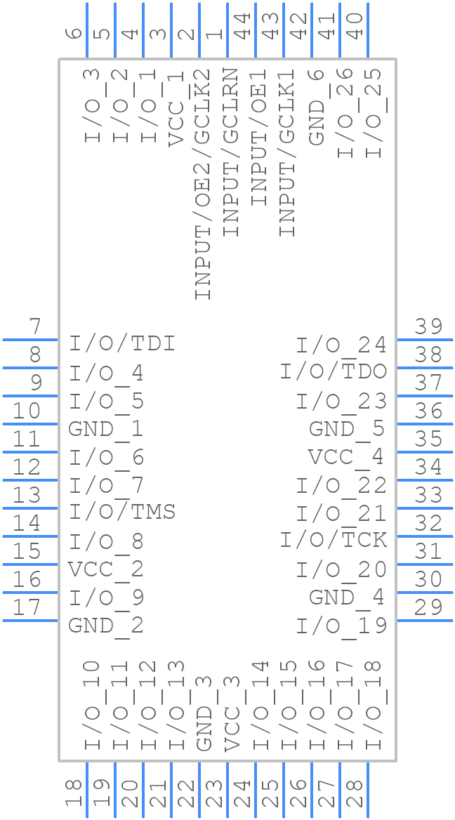 EPM3064ALC44-10 - Intel - PCB symbol