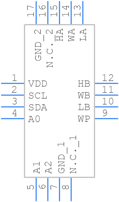 MAX5479ETE+ - Analog Devices - PCB symbol