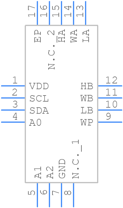 MAX5478ETE+ - Analog Devices - PCB symbol