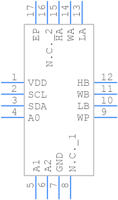 MAX5479ETE+T - Analog Devices - PCB symbol