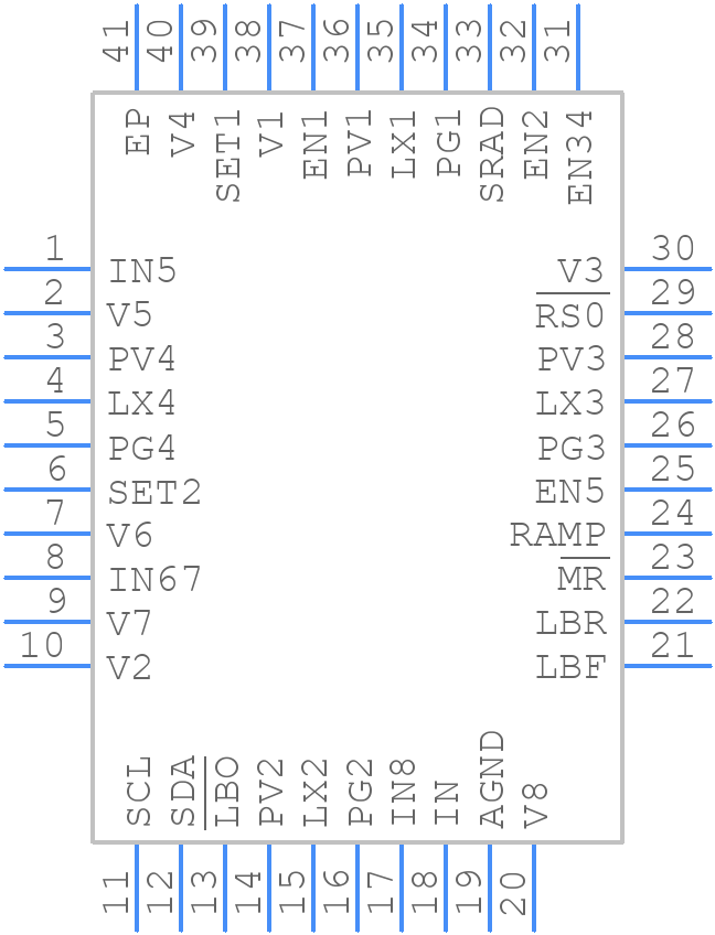 MAX8660ETL+T - Analog Devices - PCB symbol