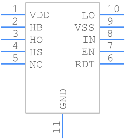 LM5106SD/NOPB - Texas Instruments - PCB symbol