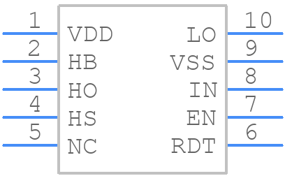 LM5106MMX/NOPB - Texas Instruments - PCB symbol