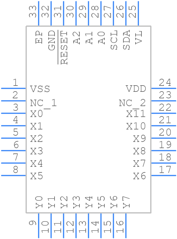 ADG2128BCPZ-HS-RL7 - Analog Devices - PCB symbol