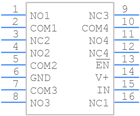 TS3A5018RSVR - Texas Instruments - PCB symbol