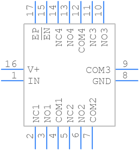 TS3A5018RGYR - Texas Instruments - PCB symbol