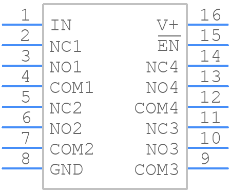 TS3A5018DR - Texas Instruments - PCB symbol