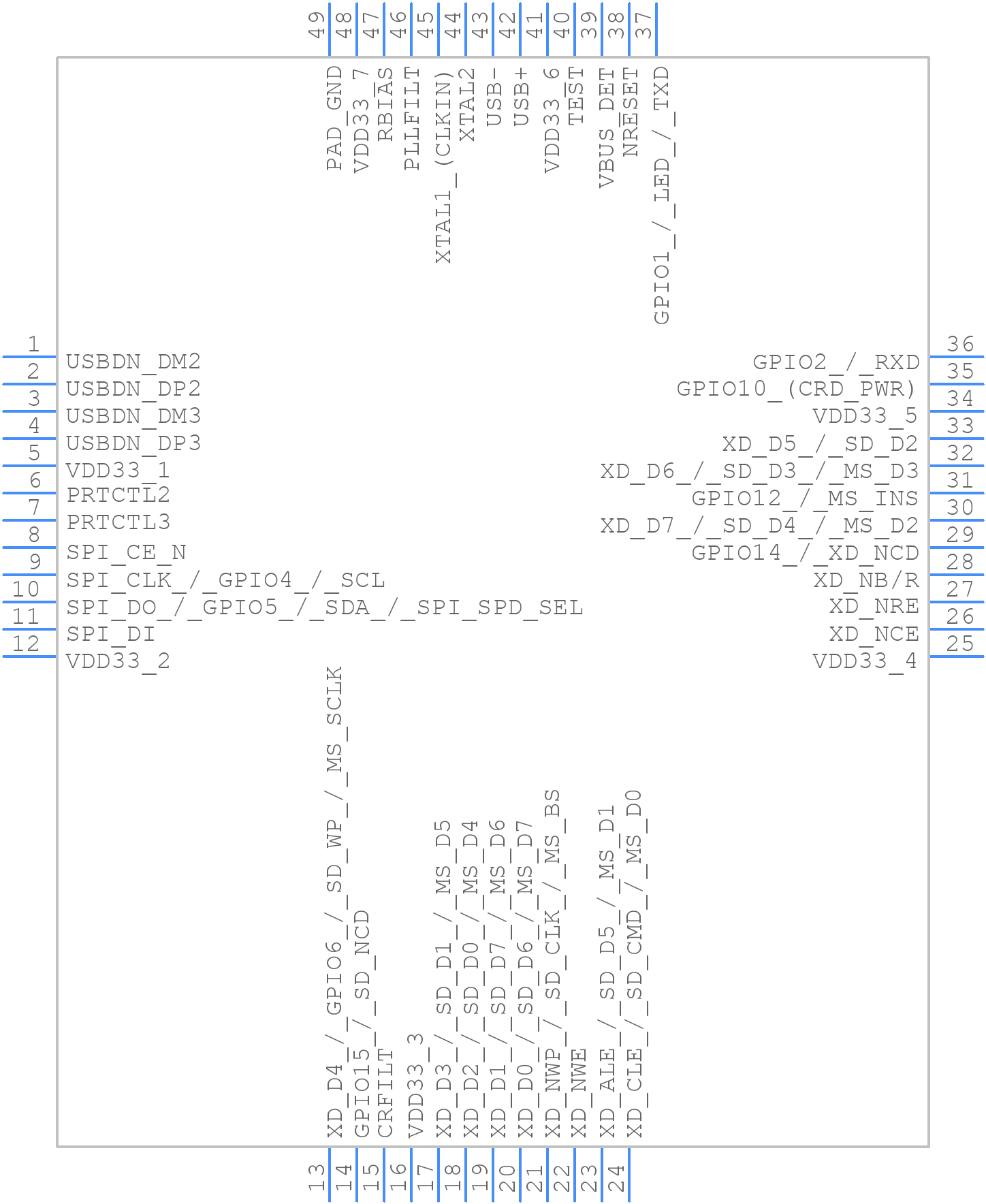 USB2640-HZH-02 - Microchip - PCB symbol