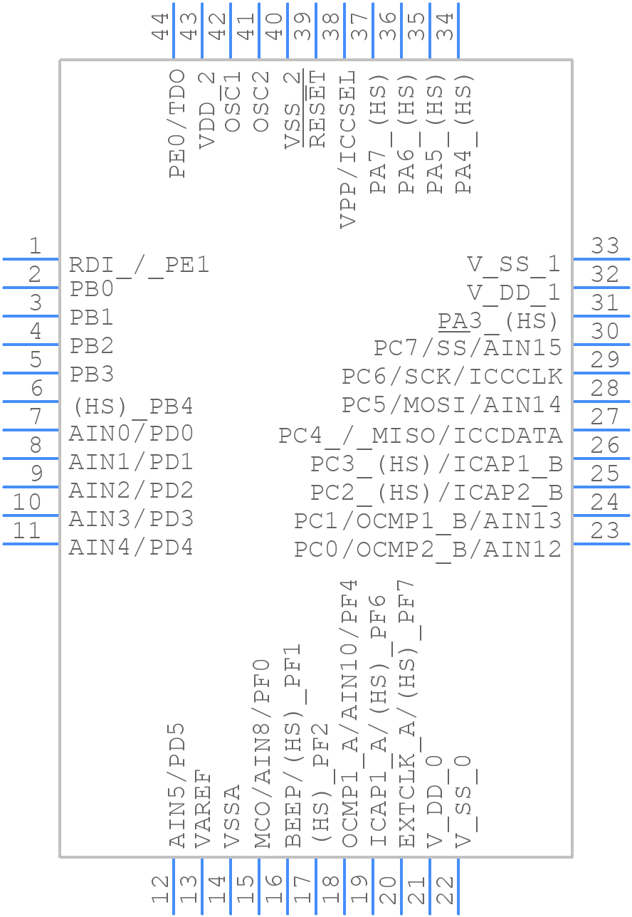 ST72F324BJ6T6 - STMicroelectronics - PCB symbol