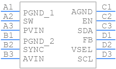 TPS62356YZGR - Texas Instruments - PCB symbol
