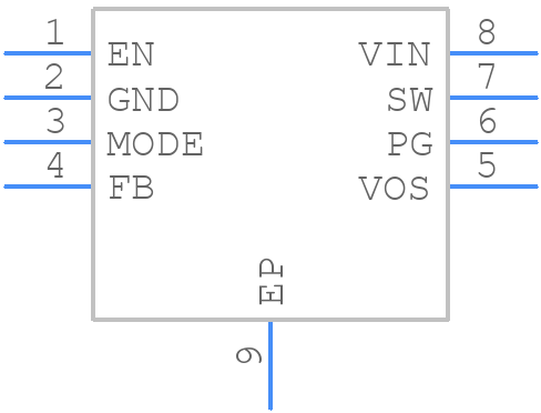 TPS62080DSGT - Texas Instruments - PCB symbol